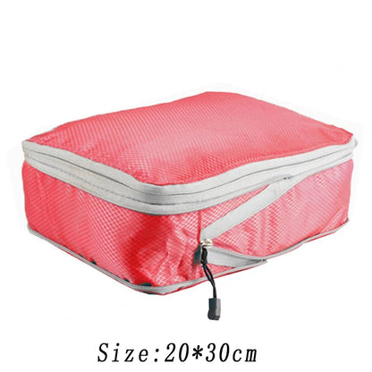 Travel Compression Packing Cubes Suitcase Luggage Organizer Set Zipper Foldable Storage Bag for Clothes Shoes Travel Accessories - AMULET RING STORE