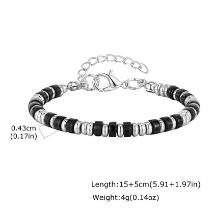 Trendy Unique Natural Stone Beaded Bracelet, Stainless Steel Chain Wristband Bracelet, Classic Tiger Eye Stone Jewelry for Men