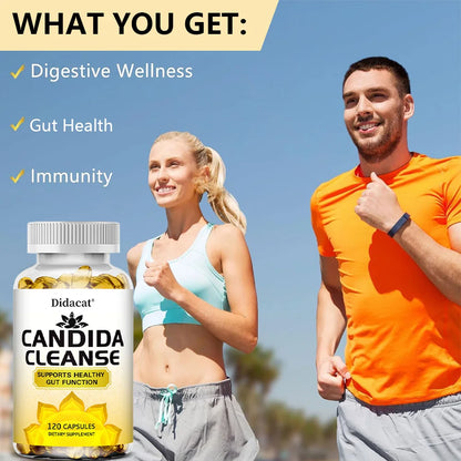 Candida Cleanse-Contains Natural Herbs and Probiotics To Support Healthy Bowel Function and Immune Health,Suitable for Unisex - AMULET RING STORE