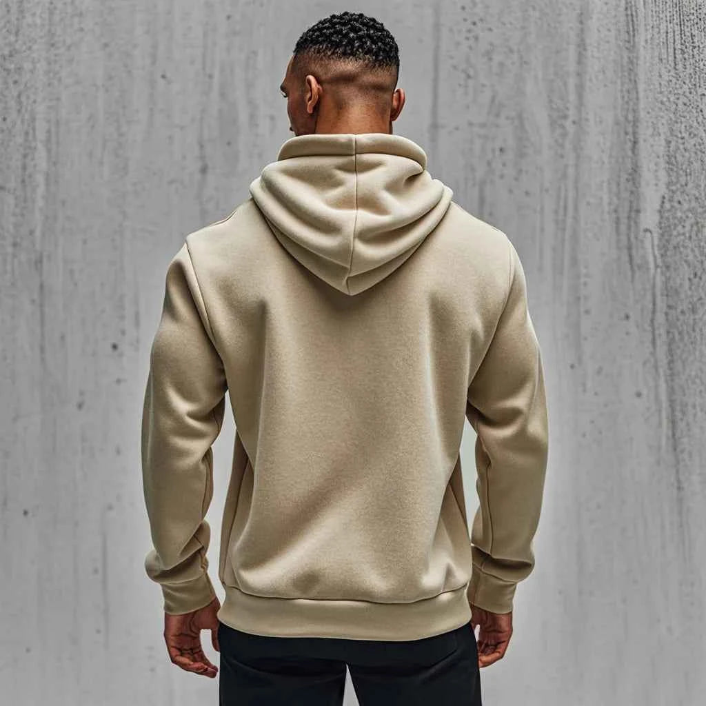 Men's Comfortable Thick Hooded Sweatshirt, Zipper Sports Shirt, Long Sleeved Sweatshirt, Autumn and Winter Season