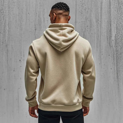 Men's Comfortable Thick Hooded Sweatshirt, Zipper Sports Shirt, Long Sleeved Sweatshirt, Autumn and Winter Season