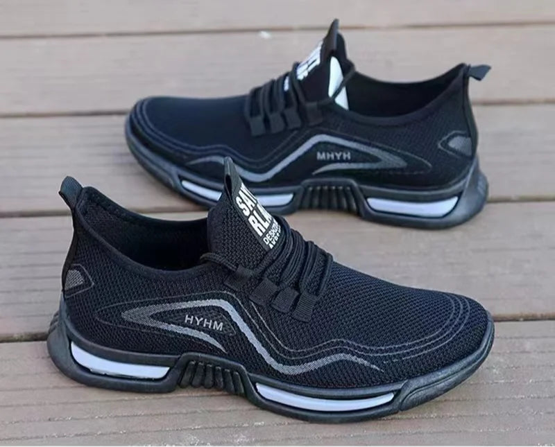 Leisure running shoes new summer Men's trendy breathable sneakers soft sole mesh shoes resistant versatile men sports shoes - AMULET RING STORE