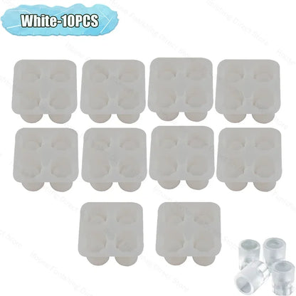 4Cup Shape Silicone Ice Cube Mold Tray for Summer Bar Party DIY Cold Drinks Kitchen Essential Ice Cup Maker Compartment Mold - AMULET RING STORE