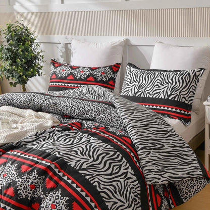 3 Pieces Comforter Set Bed In A Bag, Breathable Quilted Style Bedding Sets, Luxury Fluffy Soft Comforter For All Season - AMULET RING STORE