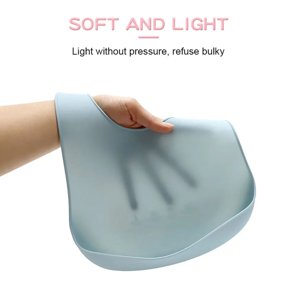 Silicone world Waterproof Silicone Bibs Baby Kids Stuff Kids Bib Aprons Girl Boy Adjustable Soft Silicone Bib Baby Feeding Stuff - AMULET RING STORE