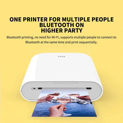Xiaomi AR Printer 300dpi Portable Photo Mini Pocket With DIY Share 500mAh Picture Printer Pocket Printer Work With Mihome APP