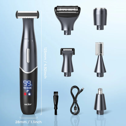 Sejoy 6 in1 Female Electric Epilator Body Hair Trimmer for Men Multifunctional Nose Trimmer Beard Ear Eyebrow Trimmer Shaver - AMULET RING STORE