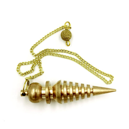 Bronze Metal Copper Spiritual Point Pendulum for Divination Healing Dowsing Wicca Balancing Pointed Cone Pendant Pendulum