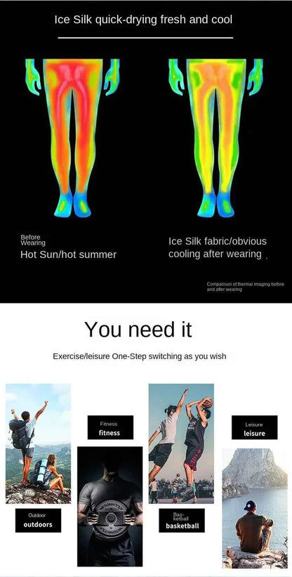 【 S-5XL 】2025 Sports Three Piece Pants Summer Popular Anti glare Double layered Sports Shorts for Men and Women Couples Ru