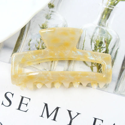 Mini Women's Hair Clips Colorful Geometric Hollow Crab Claw Clip Acetate Leopard Print Fashion Girls Hairpin Hair Accessories - AMULET RING STORE