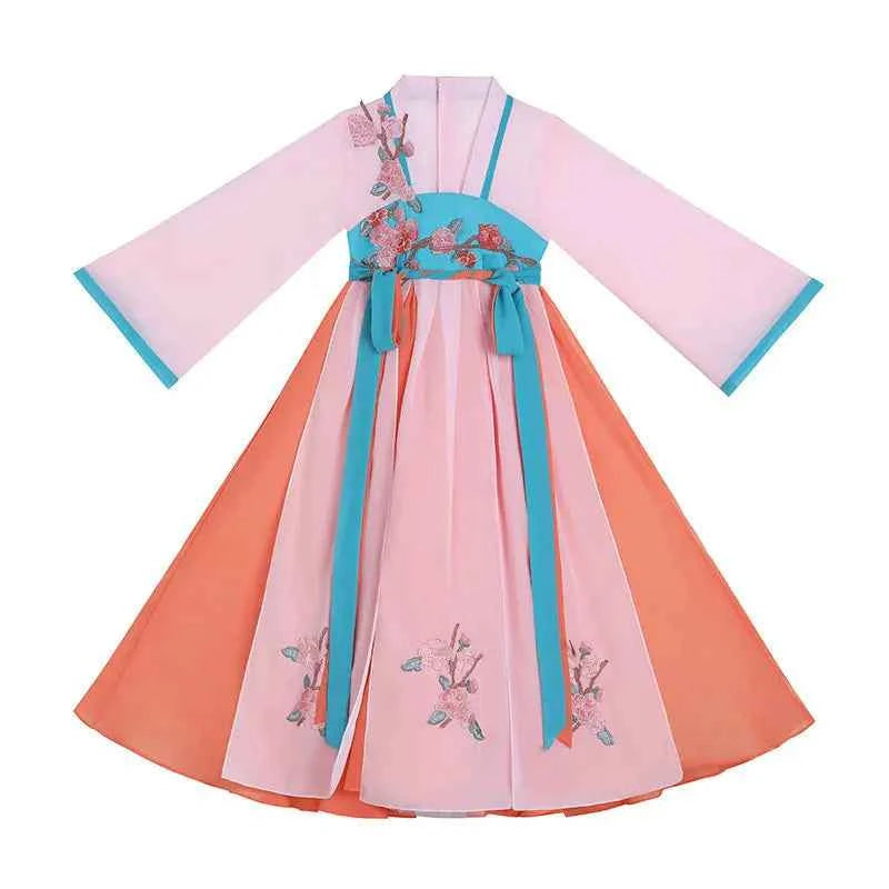 Summer Girls' Hanfu Dress Princess Costume Children's Dresses Kids Vintage Party Baby Girl Dress Cosplay Girls Clothes Vestidos