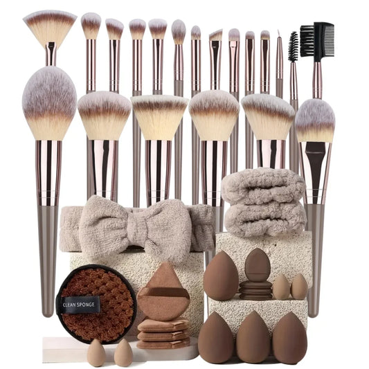 3-20PCS Makeup Brushes Set Eyeshadow Fluffy Foundation Concealer Blush Highlighter Storage Box Female Cosmetics Beauty Tools - AMULET RING STORE