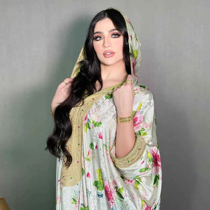 Moroccan Kaftans Wholesale Dubai Abaya Islamic Clothing Muslim Ladies Dresses Lace Embroidery Arabic Abaya Dress