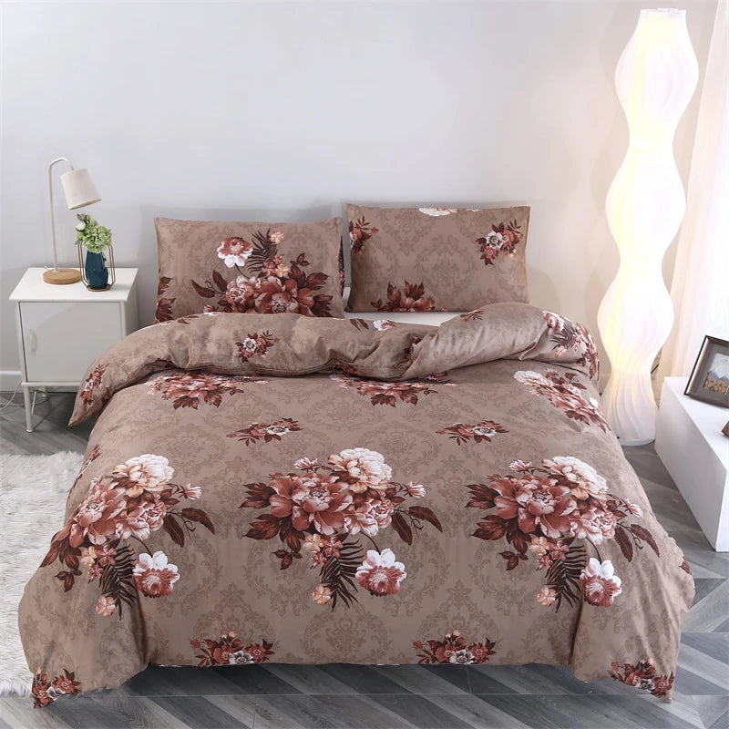 Reversible Summer Blossom Single Twin Full Queen Duvet Cover Set