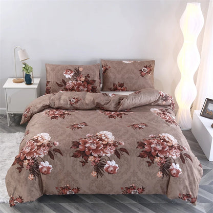 Reversible Summer Blossom Single Twin Full Queen Duvet Cover Set