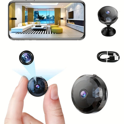 Wireless Mini WiFi Security Camera with Night Vision Motion Detection Rechargeable Battery Easy to Mount & App-Controlled - AMULET RING STORE
