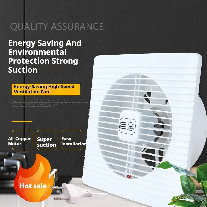 220V 4/6/7inch 110/150/180mm silence Ventilating Strong Exhaust Extractor Fan for Window Wall Bathroom Toilet Kitchen Mounted - AMULET RING STORE