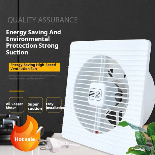 220V 4/6/7inch 110/150/180mm silence Ventilating Strong Exhaust Extractor Fan for Window Wall Bathroom Toilet Kitchen Mounted - AMULET RING STORE