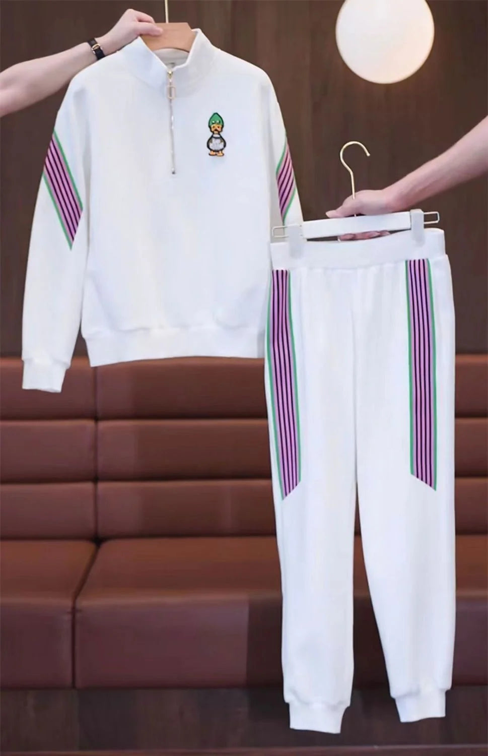 Women's Casual Suit Spring Autumn New Loose Tracksuit Fashion Tops And Pencil Pants 2 Two Piece Set Plus Size Clothing For Women