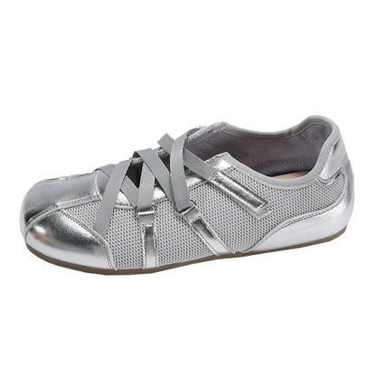 Leisure Sports Flat Shoes Women 2025 New Spring Retro All-matching Yellow Soft Soleplate Shoes - AMULET RING STORE