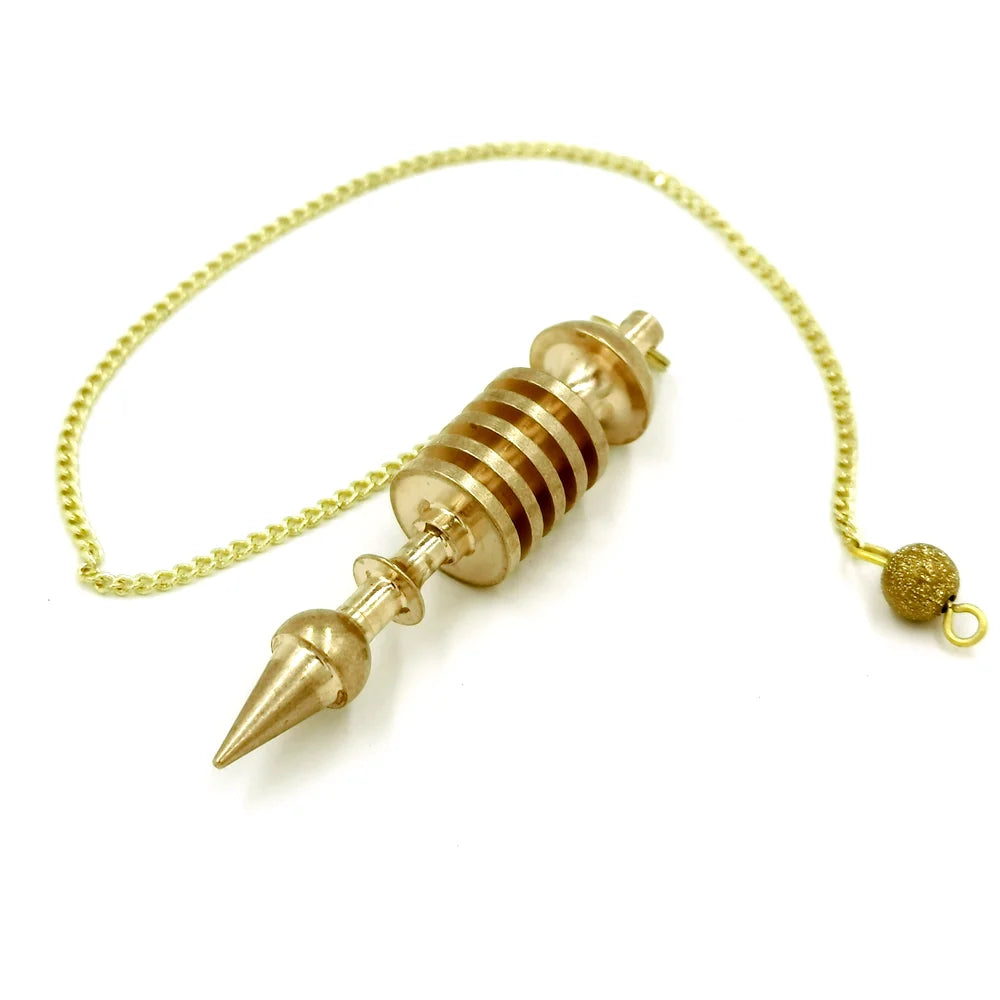 Bronze Metal Copper Spiritual Point Pendulum for Divination Healing Dowsing Wicca Balancing Pointed Cone Pendant Pendulum