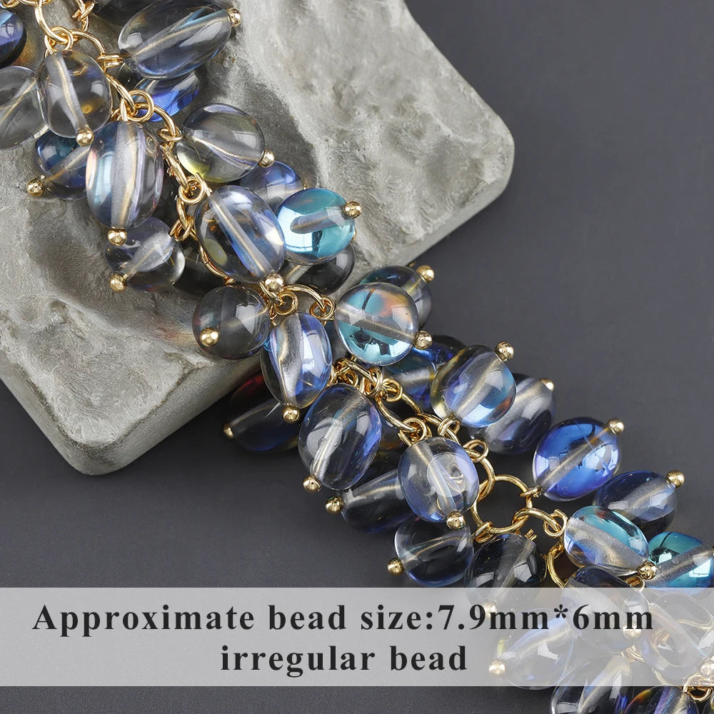 GUFEATHER M987,jewelry accessories,pass REACH,nickel free,18k gold plated,copper,natural stone,diy chain,jewelry making,10cm/lot - AMULET RING STORE