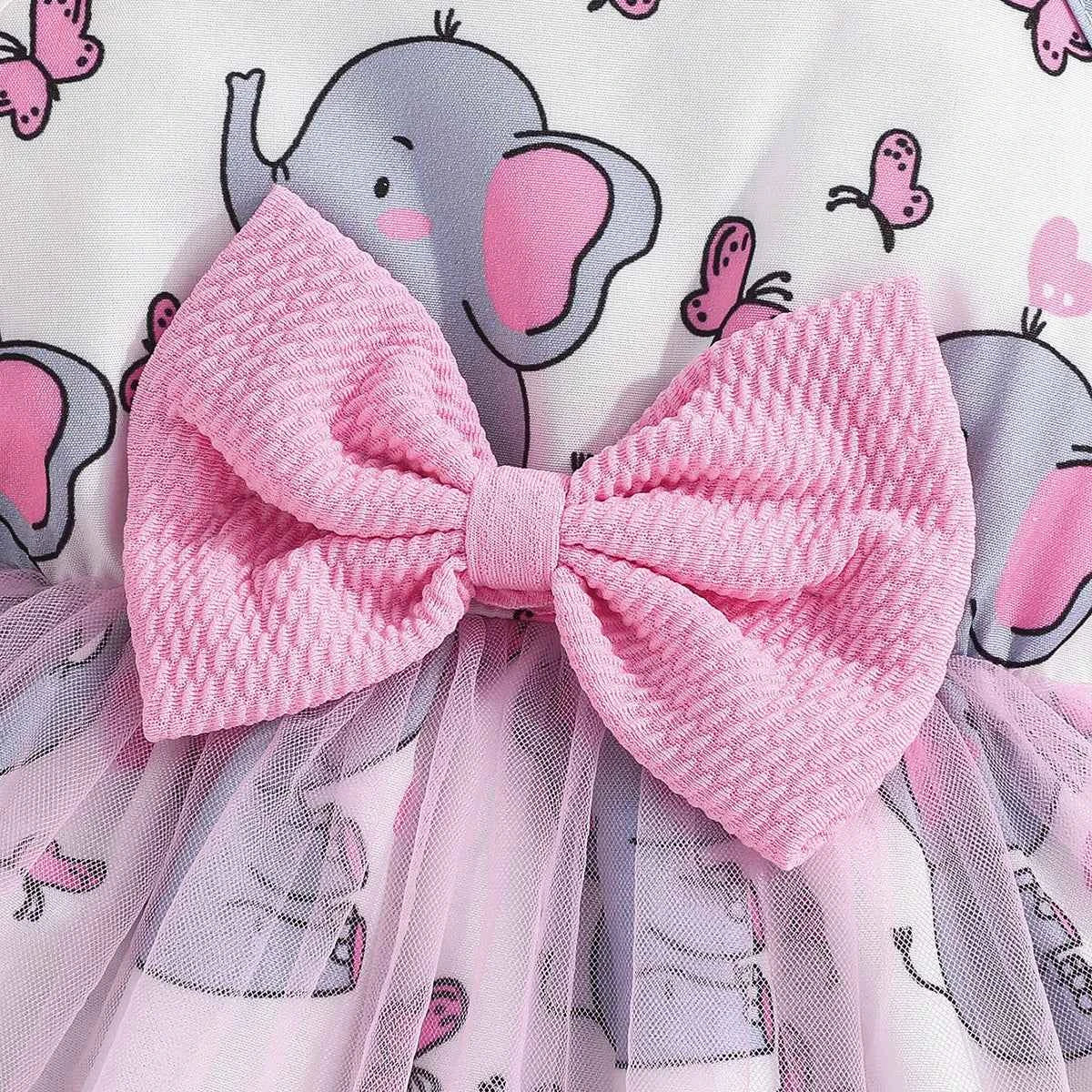 2Piece Spring Autumn Newborn Girls Clothes Korean Cartoon Cute Coat+Mesh Bow Print Sleeveless Dress Baby Boutique Clothing BC628