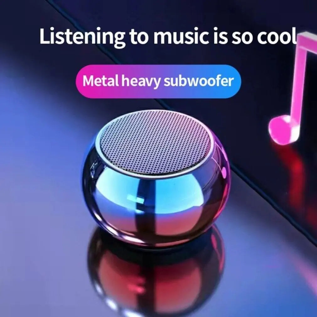 Wireless Bluetooth Speaker Portable Small Steel Gun Metal Heavy Stereo Surround Subwoofer Outdoor Mini Bluetooth Small Speaker - AMULET RING STORE