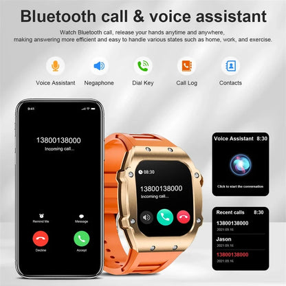 2024 Outdoor Sports Smart Watch Men 1.91 inch Screen Bluetooth Calling Waterproof Travel AI Voice Men Smartwatch For IOS Android