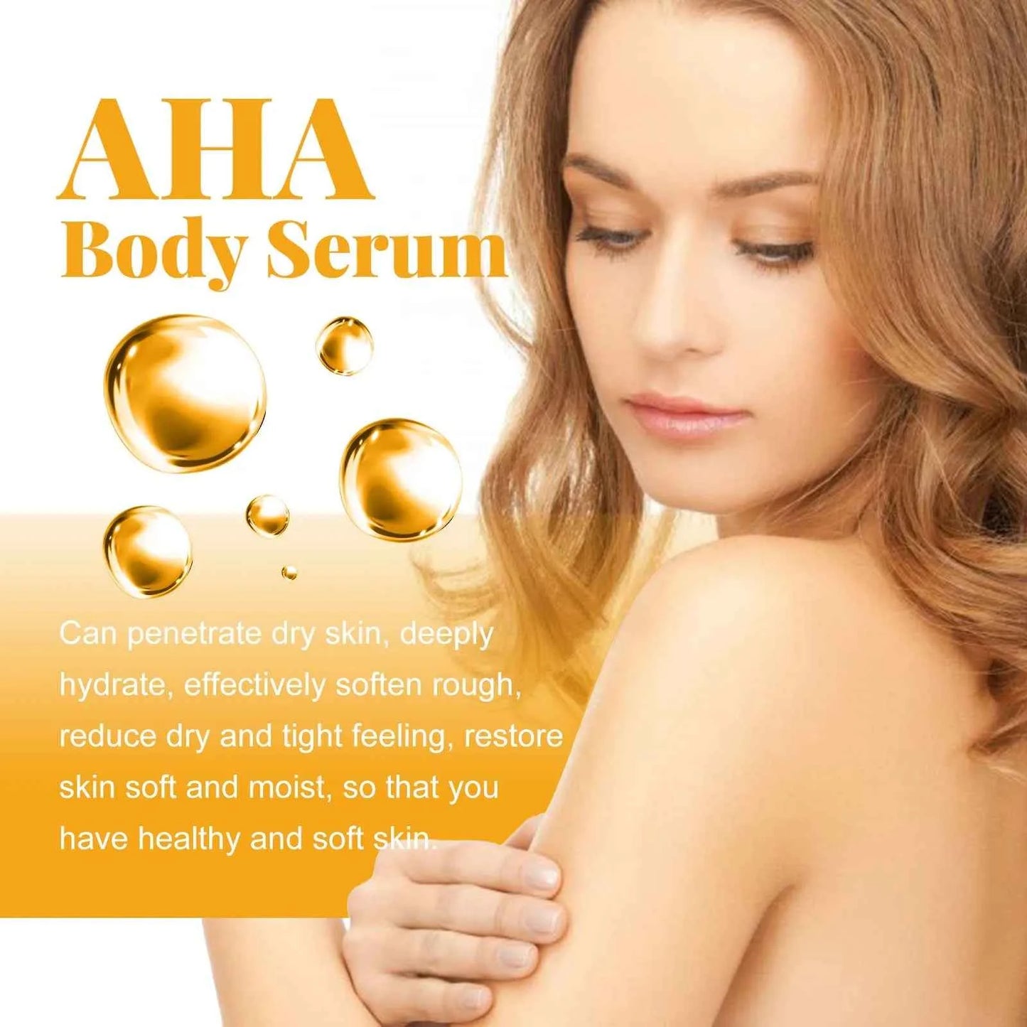 AHA Body Serum Collagen Moisturizing Spots Eraser Corrector Shrink Pore Repair Lighten Body Face Skin Care Hydrating Face Serum