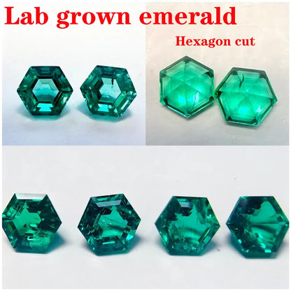 emerald Cut Lab Grown Columbia Emerald Natural color for DIY Jewelry Making Materials with Certificate Factory Wholesale price