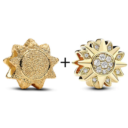 New Mini Series Charm Sun Horseshoe Clover Butterfly Mushroom Beads Fit Original Pan Bracelet DIY Women Jewelry Christmas Gifts - AMULET RING STORE