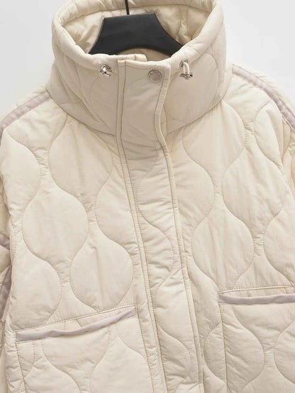 Padded Coat American Retro High Neck Parkas Warm Woman Winter Coats Winter Parkas For Women Elegant Luxury Women's Coat