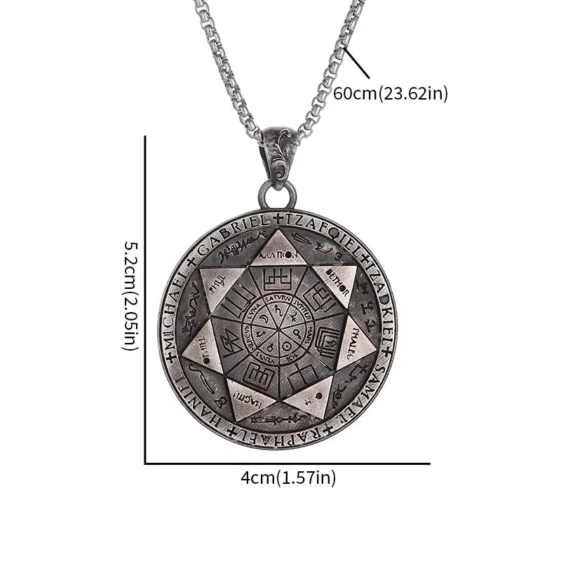 Retro Fashion Seven Angels Magic Circle Solomon's Lucky Amulet