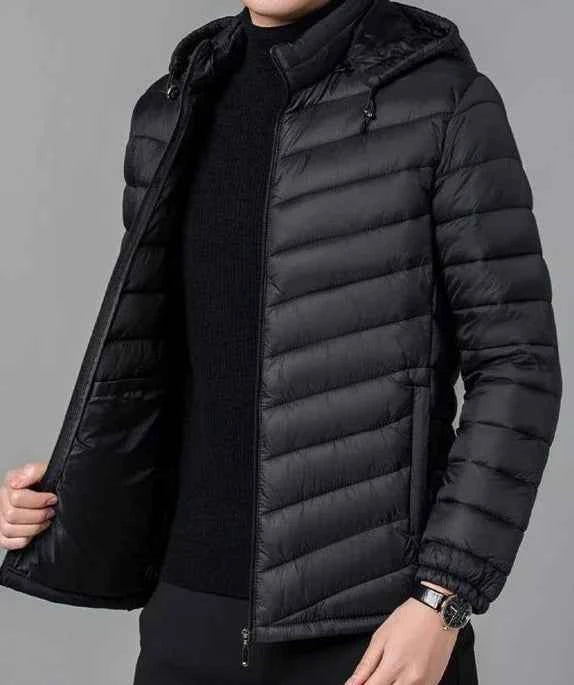 Man Padded Coat Hooded Down Jackets For Men Lightweight Puffer Padding Winter Parkas Young On Sale New In & Modern Outer Casual