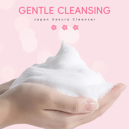 LAIKOU Japan Sakura Cleanser Gentle Deep Cleaning Oil Control Moisturizing Shrink Pores Face Skin Care Skin Cleanser 50g