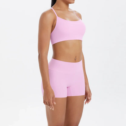 2PCS Yoga Set Nude Feeling Workout Sets Women Tracksuit Gym Push Up Fitness Running Workout Sportwear Sport Bra Leggings Suit