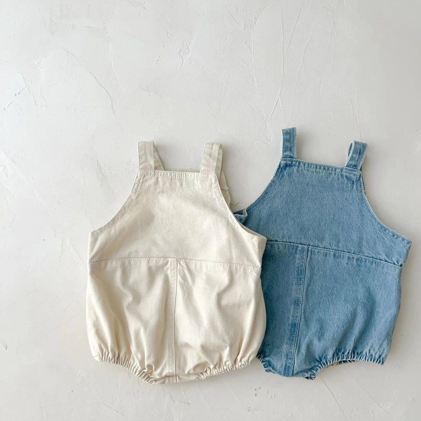 Cute Baby Pocket Overalls Denim Overalls Baby Fashion One-piece Romper 0-3T Newborn Boy Girls Clothes - AMULET RING STORE