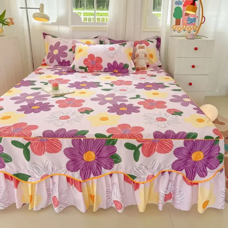 Sheet Set Household with Pillowcase Fashion Modern Water-proof Universal Skin-friendly Single Double Home Textile Bedding Luxury