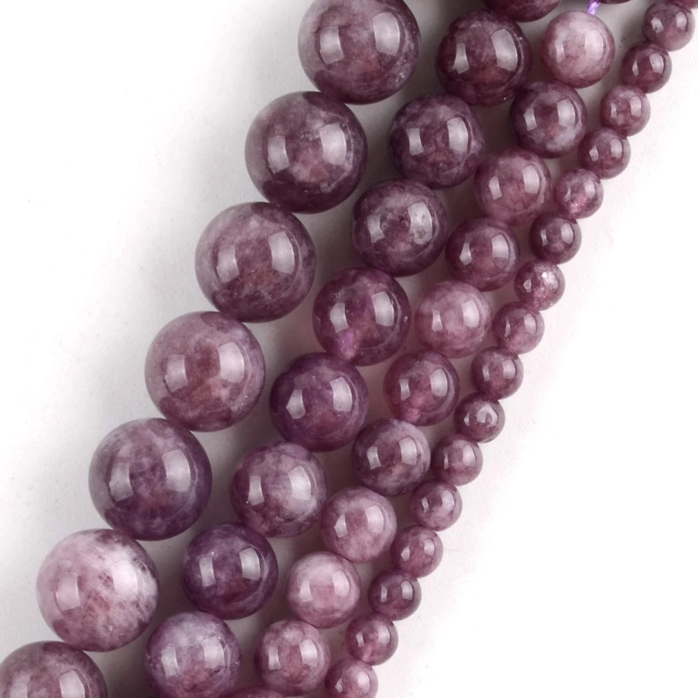 45 Styles Natural Stone Beads Amethyst Purple Jades Agate Crystal Glass Beads Jewelry Making Findings DIY Bracelet Accessories - AMULET RING STORE