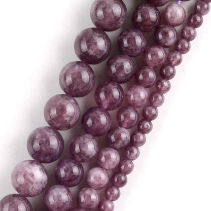 45 Styles Natural Stone Beads Amethyst Purple Jades Agate Crystal Glass Beads Jewelry Making Findings DIY Bracelet Accessories - AMULET RING STORE