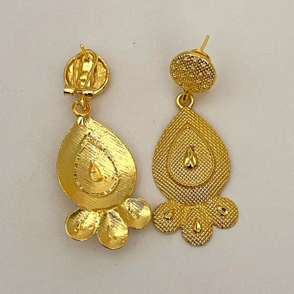 Gold Plated Bohemia Dubai Women's Jewelry Set Wedding African Big Necklace Sets Ethiopian Bridal Indian Hawaiian Jewellery