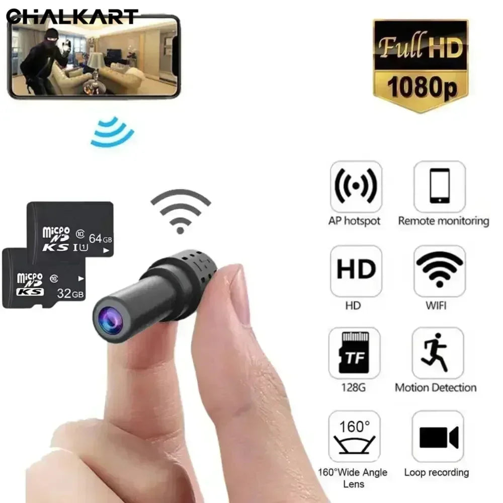 1080P Wireless Wifi Camera Mini Small Night Vision Video Recorder Smart Home Motion Security Detection Surveillance IP Spy Cam - AMULET RING STORE