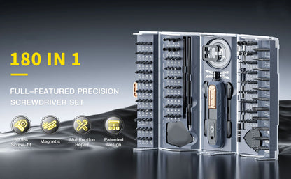 180 in 1 Precision Screwdriver Set with Pickup Screw Driver Bit Folding and Case Design Home Magnetic Professional Repair Tool - AMULET RING STORE