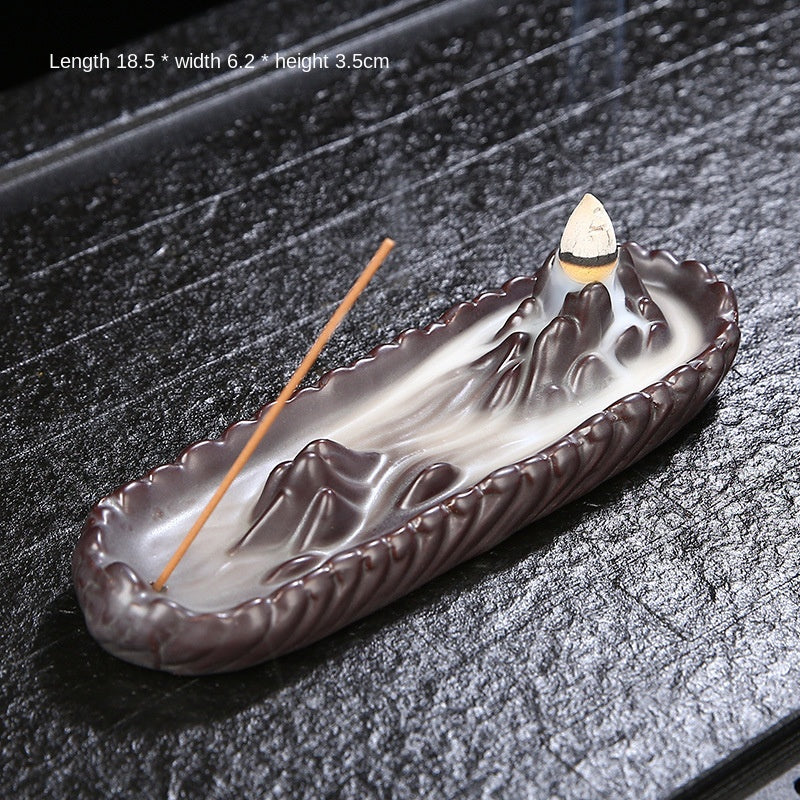 Backflow Incense Burner Ceramic Incense Burner Incense Burner Incense Utensils Tea Ceremony Zen Home Creative Small Ornaments - AMULET RING STORE