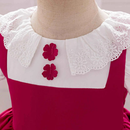 Masha and Bear Maid Costume for Baby Girls Lolita Christmas Costumes 1st Birthday Party Princess Dresss Bow Wedding Kids Clothes