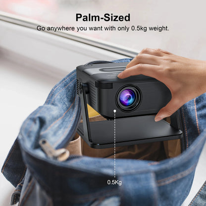 Salange HA109 Mini Projector Android11 WiFi6 BT5.0 280 ANSI 720P Built-in App Mirror SmartPhone for 1080P 4K Video Home Cinema
