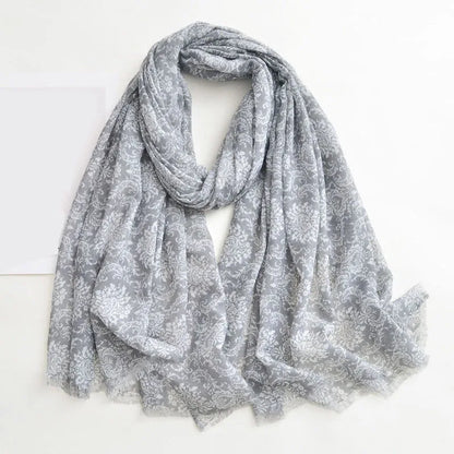 Luxury Brand Scarf For Woman Soft Cotton Shawl Wrap Tassel Viscose Muslim Woman Hijab Boho Beach Towel Female Bandana Headscarf - AMULET RING STORE