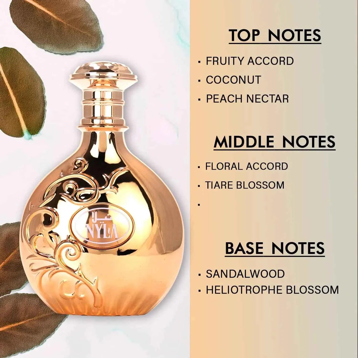 ARABIYAT Nyla Eau De Parfum Spray for Unisex 80ml Original Arab Perfumes Lasting Wood  Pheromones Perfume Cologne Makeup Present