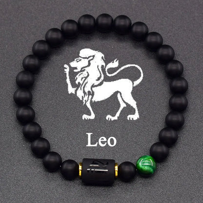 12 Zodiac Sign Bracelet Homme Constellation Bracelet for Men Aries Virgo Leo Libra Charm Bangle Women Friendship Jewelry on Hand